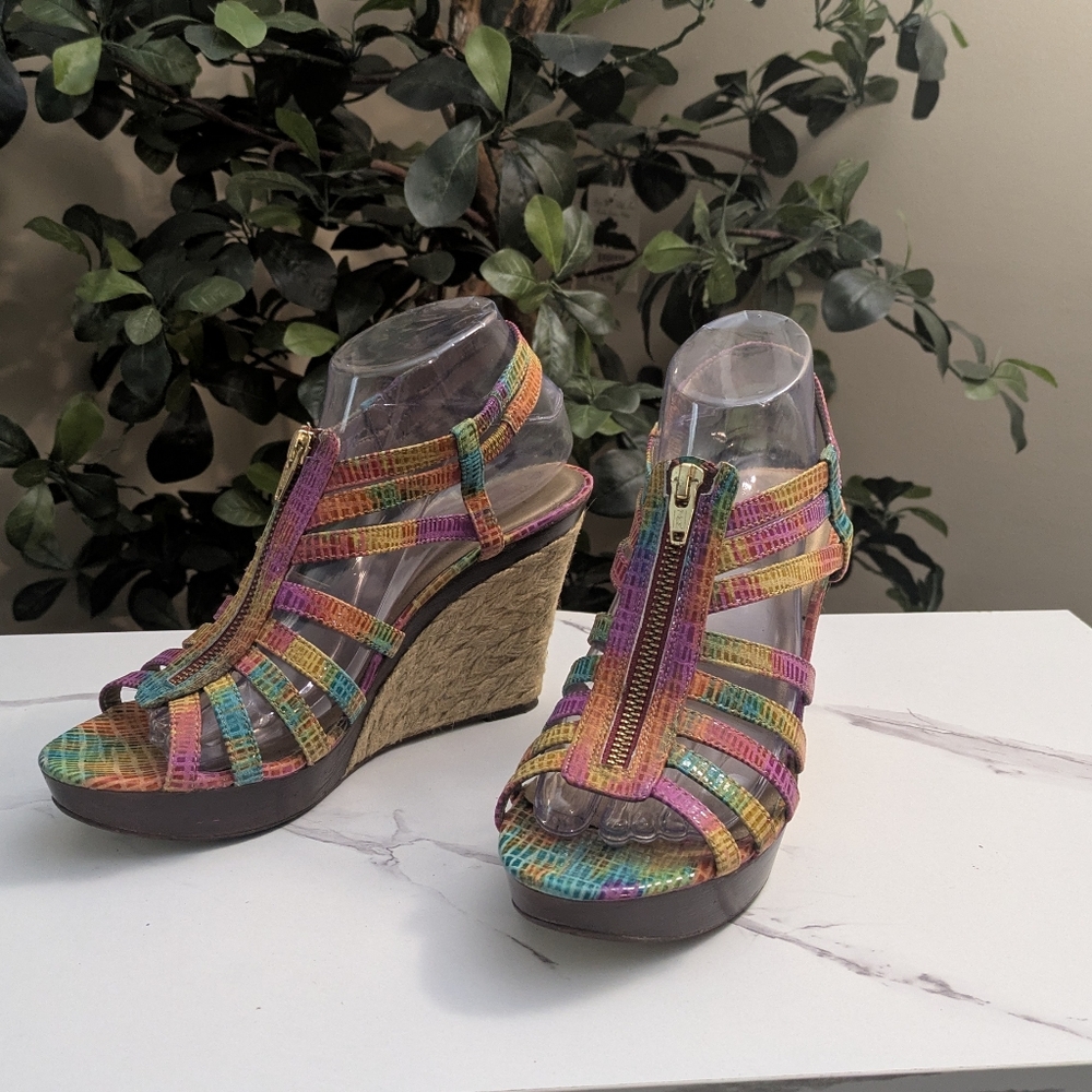 ❤️SALE❤️Vaneli Colorful Wedge Sandals - Picture 5 of 12